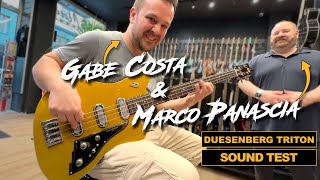 Video thumbnail for Marco Panascia e Gabe Costa provano un Duesenberg Triton by Bassline Music Shop