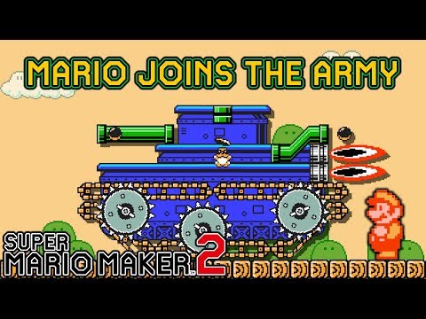 Super Mario Maker 2 - Amazing "MARIO JOINS THE ARMY" Level