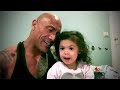Dwayne Johnson Sings You Re Welcome For His 2 Year Old Daughter