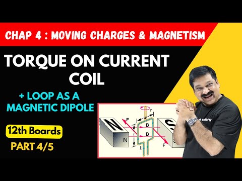 Torque on Current Carrying Coil💥Magnetic Dipole💥Part 4/5 Chapter 4 Moving Charges & Magnetism 💥