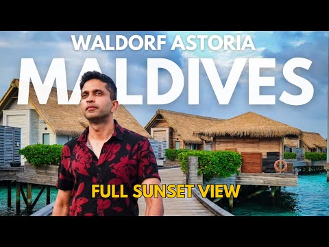 Waldorf Astoria Maldives  - Breathtaking Full Sunset View