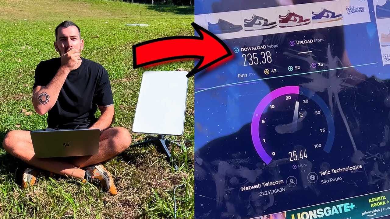 Testei a nova internet ultra veloz do Elon Musk: Starlink 2.0
