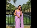 Surbhi Jyoti In A Stunning Purple Saree Beautiful And Elegant Look