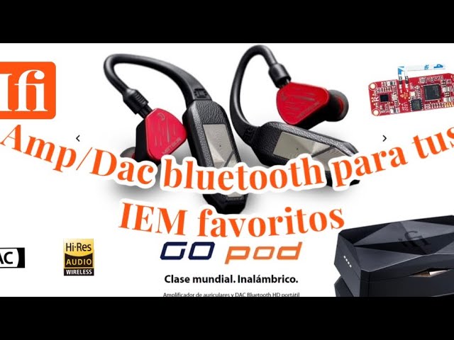 Vídeo relacionado con iFi Go pod Air Wireless DAC & AIRO Astra - Paquete de auriculares Bluetooth de alta resolución 24/96kHz, LDAC/LHDC/aptX adaptable, Cirrus Logic DAC, controladores de titanio, IEM inalámbrico verdadero