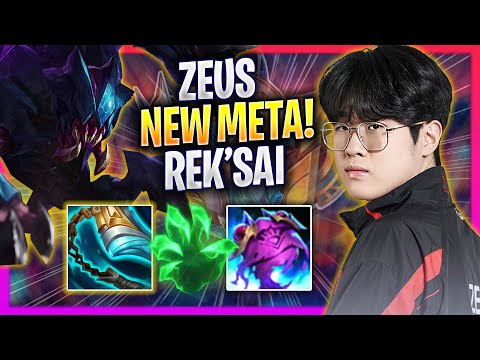 ZEUS CRAZY NEW META REK'SAI TOP! - T1 Zeus Plays Rek'sai TOP vs Rumble! | Season 2024