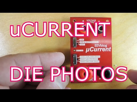 Die Photos of the ICs on a EEVBLOG uCurrent