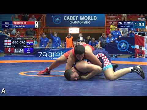 Repechage GR - 110 kg: M. GOKADZE (GEO) v. D. IVANJKO (CRO)