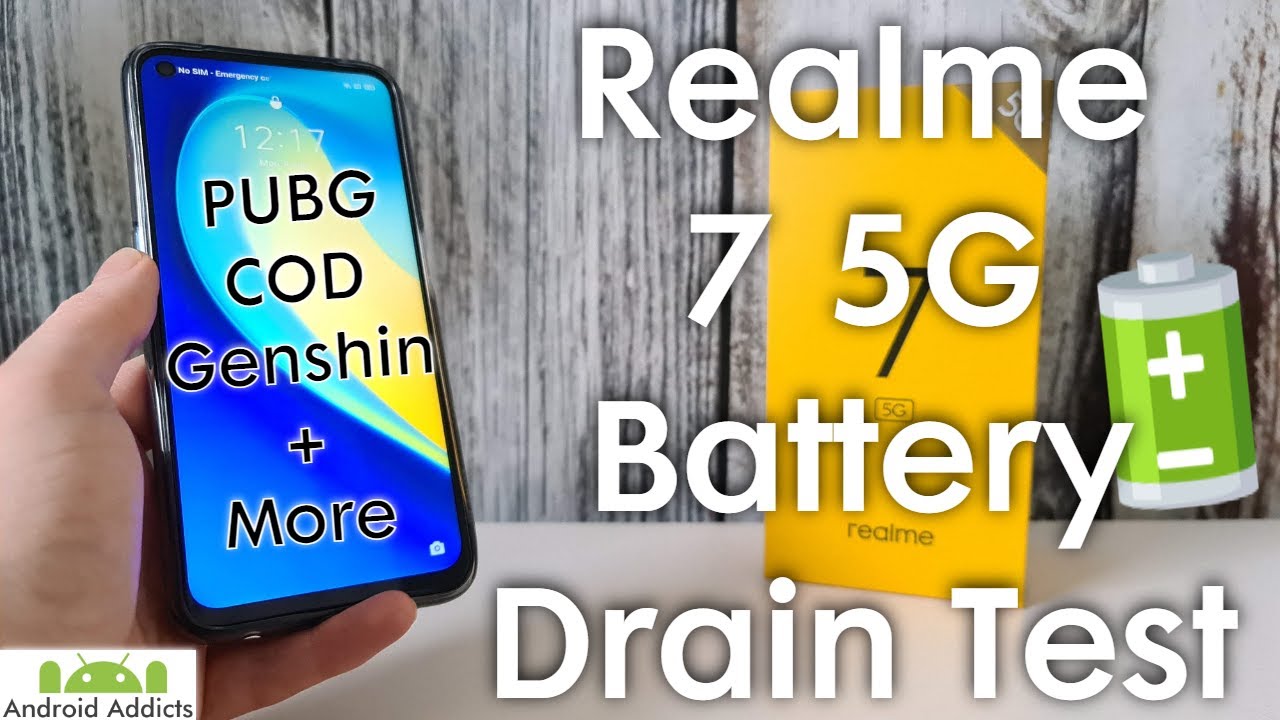 Realme 7 5G Battery Drain Test - PUBG, COD, Genshin Impact + More