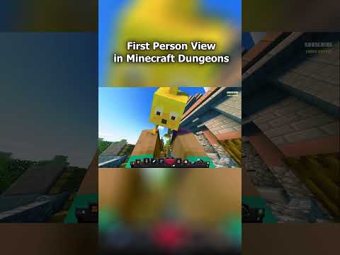 FIRST PERSON VIEW In Minecraft Dungeons!? #shorts