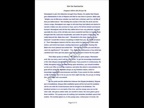 Sri Sai Satcharitra Chapter 18 and 19 - How Hemadpant was Accepted and Blessed...