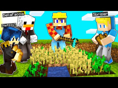 FIRST FARM FOR MY FRIENDS IN BIG VANILLA ON MINECRAFT!!