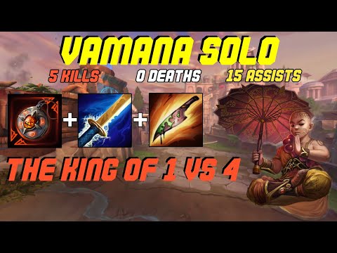 THE PERFECT VAMANA GAME!! Vamana Solo Gameplay | Smite Conquest
