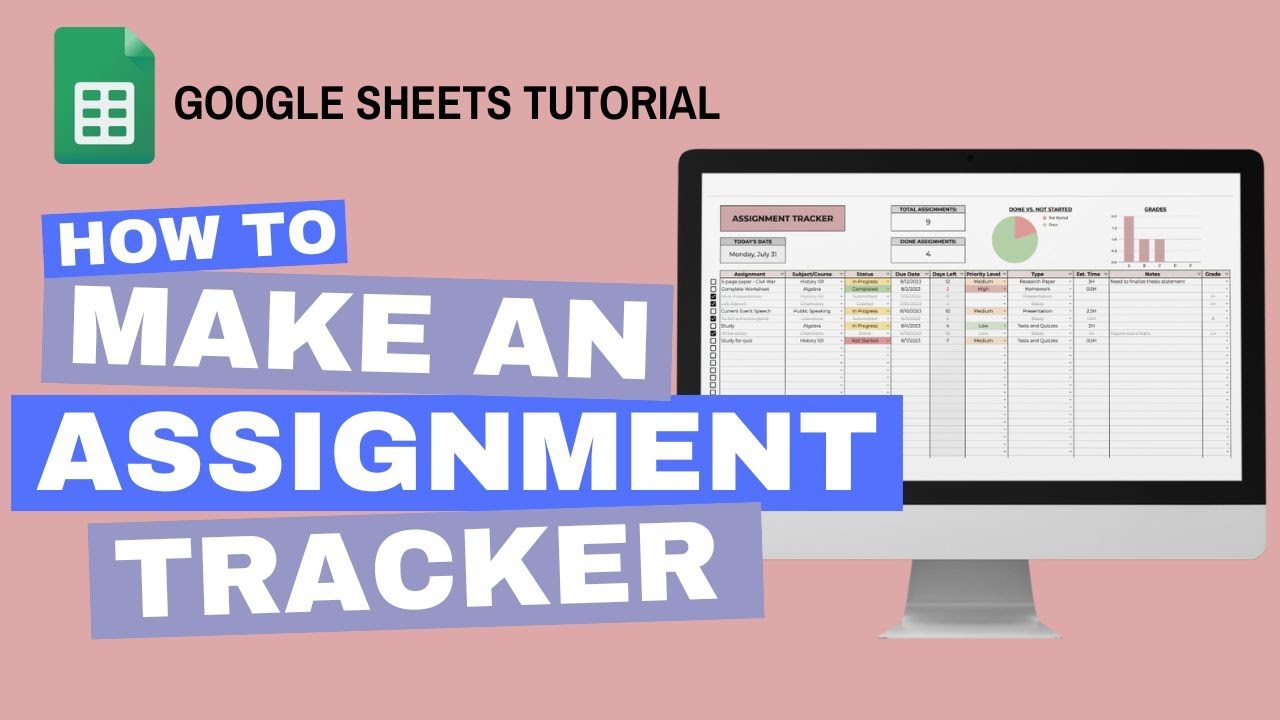 How to Make an Assignment Tracker | Google Sheets Tutorial