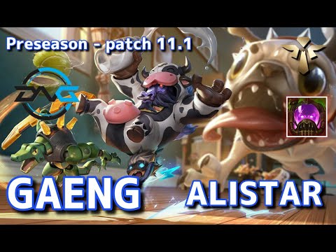 【韓国サーバー/GM】DFM Gaeng アリスター(Alistar) VS ラカン(Rakan) SUP - Patch11.1 KR Ranked【LoL】