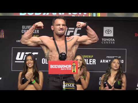 UFC 262: Michael Chandler vs. Charles Oliveira Weigh-in Staredown - MMA Fighting