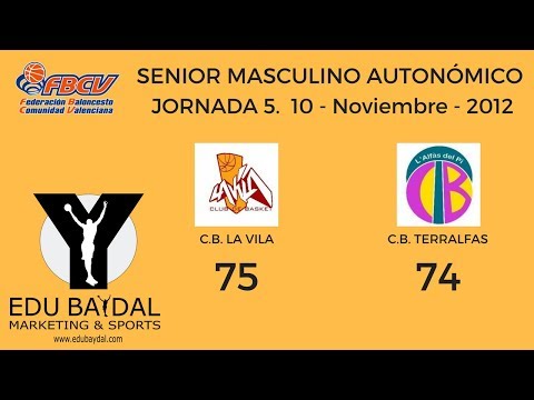JORNADA 5. CLUB BASKET LA VILA - CLUB BALONCESTO TERRALFAS