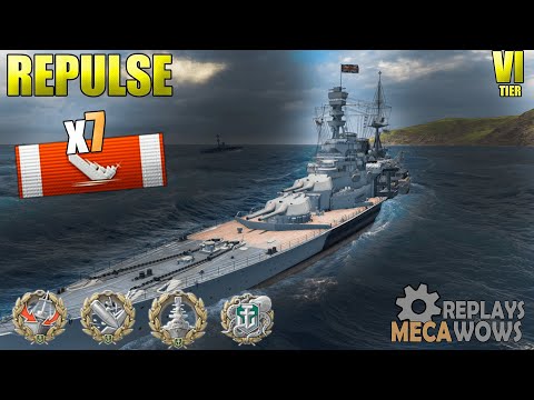 Repulse 7 Kills & 174k Damage | World of Warships Gameplay 4k