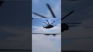 CH-53E Super Stallion Takes Off From Aircraft Carrier #military #helicopter #navy