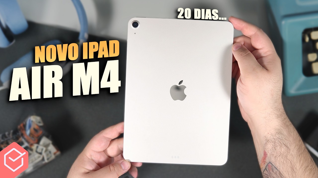 Miniatura da avaliação em vídeo de Tablet Apple iPad Air 11" (512GB, Wi-Fi + Cellular, M4) - Stellar
