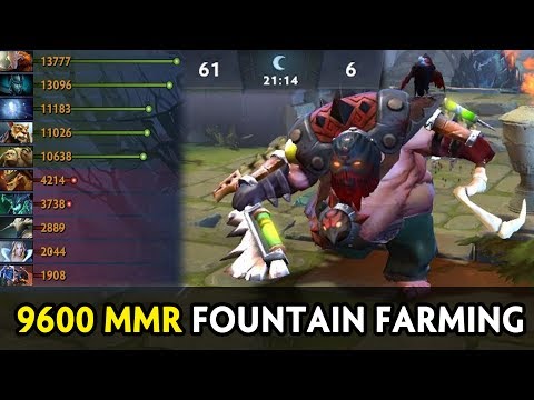 9600 MMR Pudge fountain farming — 60 kills in 20 min
