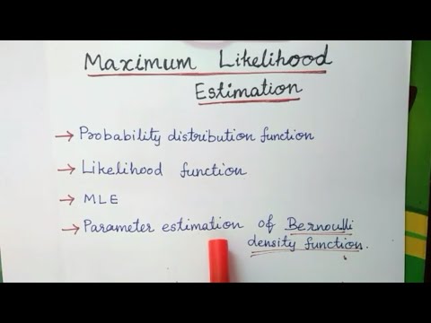 Maximum likelihood estimation (MLE) / Parameter estimation of Bernoulli / KTU Machine learning