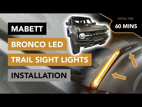 How to Install the black LED Trail Sight Lights by Mabett - 2021+ Ford Bronco