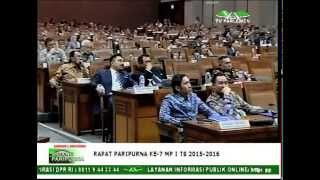 SAH/SUTAN ADIL HENDRA INTRUPSI DI RAPAT PARIPURNA KE 7 DPR RI