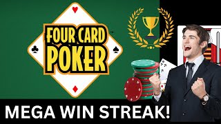 MEGA WIN STREAK on Four Card Poker - Big wins!