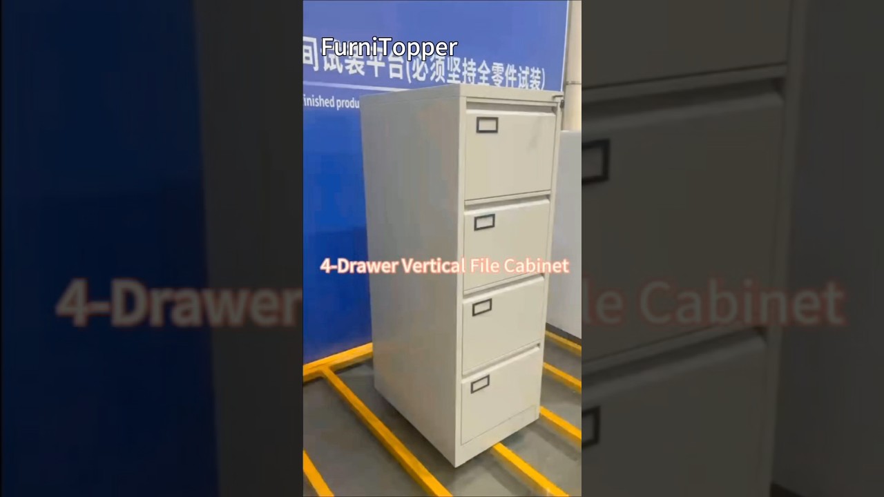 Furnitopper 4-Drawer Vertical File Cabinet#FurniTopper#Steel Furniture #Furniture #Steel Cabinet