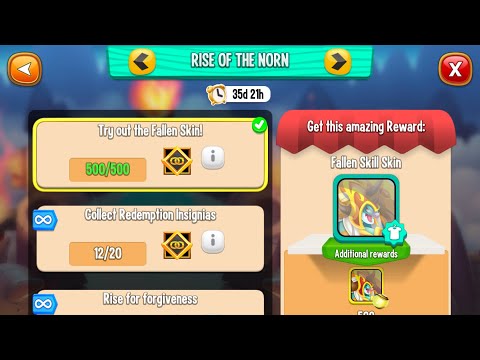 Get the fallen skill skin and empower high redemption norn 5 star