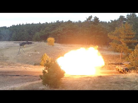 3./PzBtl 203 Leopard 2 Gefechtsschießen TrÜbPl Klietz Teil 1