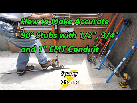 How to Make Accurate 90° EMT Stubs with 1/2", 3/4" and 1" EMT Conduit