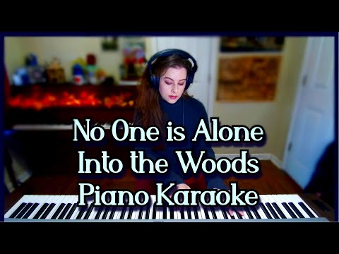No One is Alone Piano Accompaniment w/ Lyrics Into the Woods Karaoke Sondheim