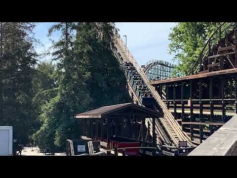 Off-ride footage of a Grizzly train