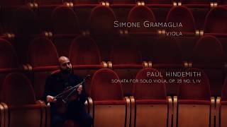 Simone Gramaglia - HINDEMITH Sonata for Solo Viola Op. 25 No. 1