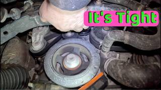 JEEP CHEROKEE KL HOW TO CHANGE IDLER PULLEY DIY