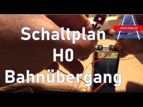 Bahnübergang Automatik Steuerung per Lichtschranke 1/3,  Bau H0 Modellbahnanlage mit Märklin C-Gleis