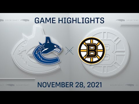 NHL Highlights | Canucks vs. Bruins - Nov. 28, 2021