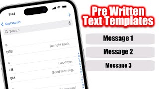 How To Set Up Pre Written Messages On iPhone - iPhone Tips