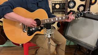 Video thumbnail for 1970s Alvarez 5055 jumbo flattop guitar (J-200 copy) by Jake Wildwood & Co
