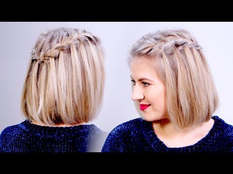 HOW TO: Waterfall Braid Crown Hairstyle For Short Hair...