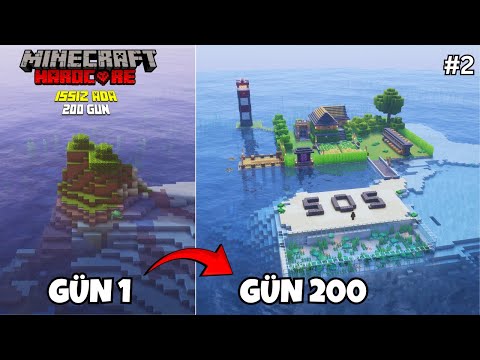 Minecraft Hardcore'da 200 Gün ISSIZ ADADA Hayatta Kalmak!