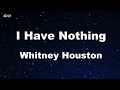 I Have Nothing - Whitney Houston Karaoke 【No Guide Melody】 Instrumental