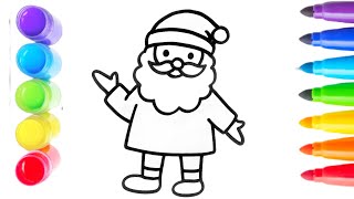 How to Draw Christmas/ Santa Claus Drawing Oil Pastel/ Christmas Drawing/ How to Draw Santa