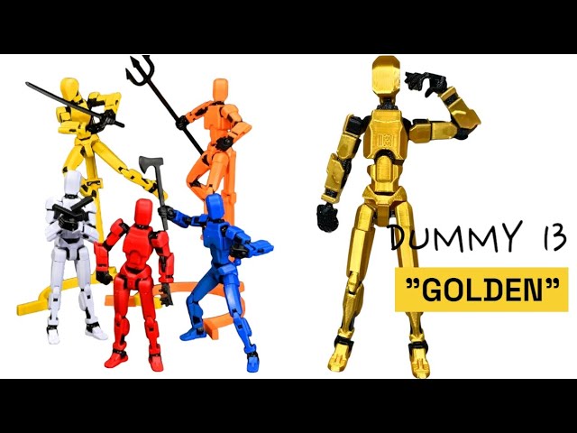 Vídeo relacionado con HTTDSLF 4 Piezas T13 Figura de Acción, T13 Action Figure Man (ensamblaje completado), Decoraciones de Escritorio para Juguetes de Amantes de Los Juegos(Naranja, Rosa, Morado, Verde)