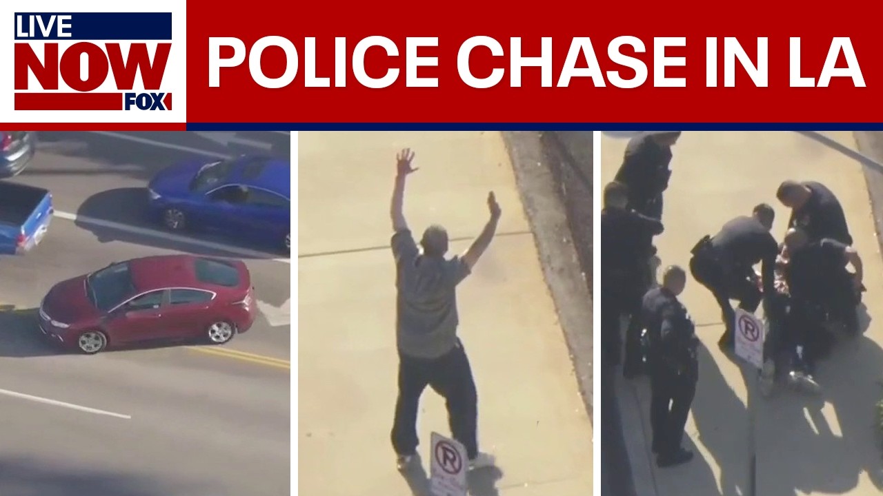 Driver apprehended after police chase in Los Angeles