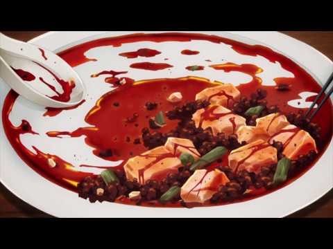 Shirou watches silently as Kirei eats mapo tofu