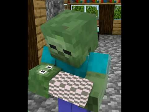 Monster School- Baby Zombie, Please Go Home - Minecraft Animation (#shorts version)