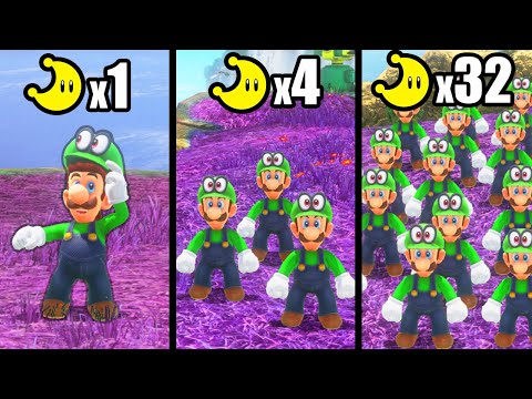 Super Luigi Odyssey but every Moon CLONES Luigi! (Super Mario Odyssey Modded Clone Challenge)