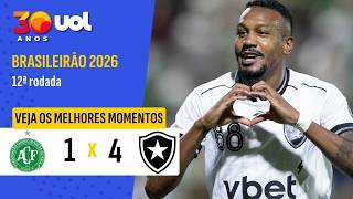 CHAPECOENSE 1 X 4 BOTAFOGO | FOGÃO VOA NO 1º TEMPO E GOLEIA A CHAPE | MELHORES MOMENTOS BRASILEIRÃO